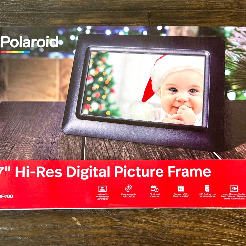 Polaroid Digital Picture Frame with Black Frame